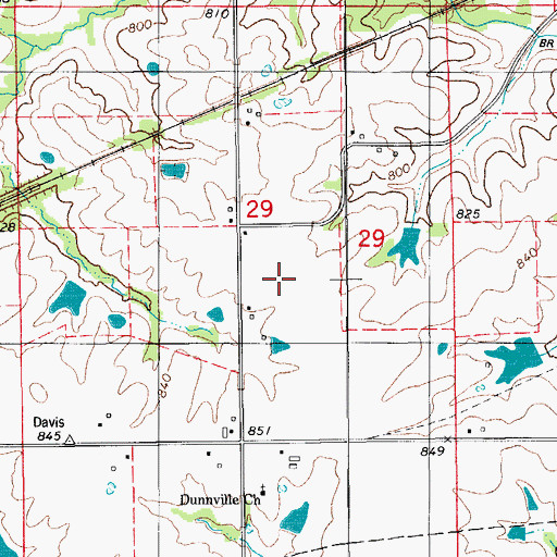 Topographic Map of Swinney Cemetery, IA