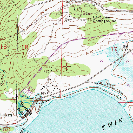 Topographic Map of White Star Campground, CO