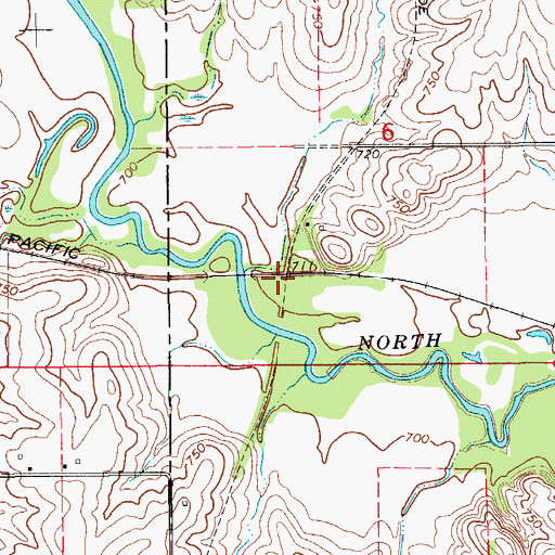 Topographic Map of Atwood (historical), IA