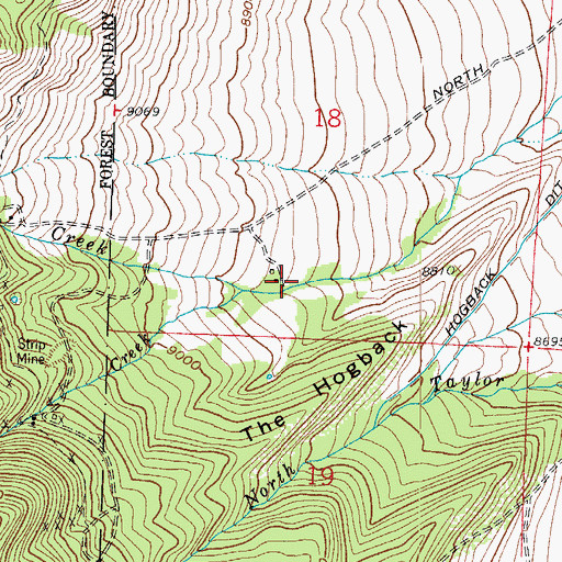 Topographic Map of Gibson Creek Trailhead, CO