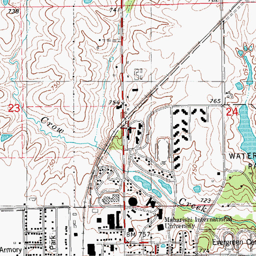 Topographic Map of High Rise 144, IA