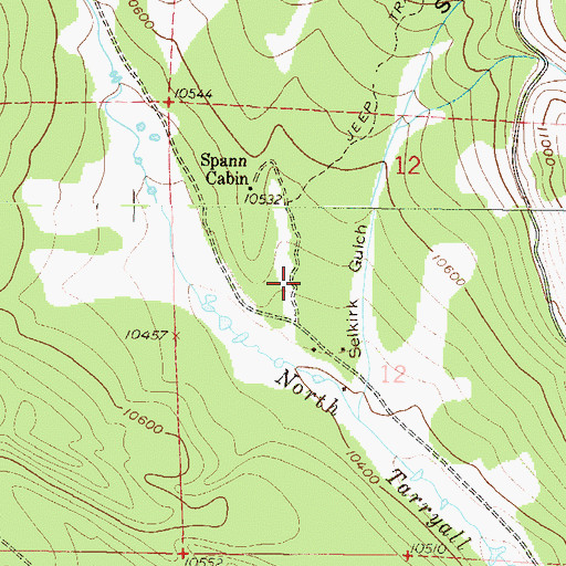 Topographic Map of Selkirk Campground, CO