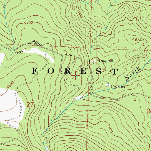 Topographic Map of North Lone Pine Trailhead, CO