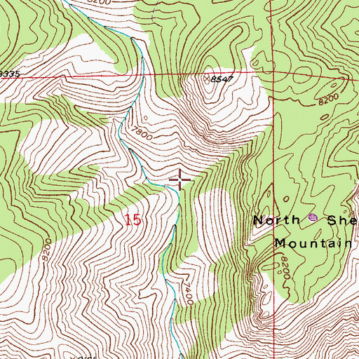 Topographic Map of North Sheep Mountain Trail, CO