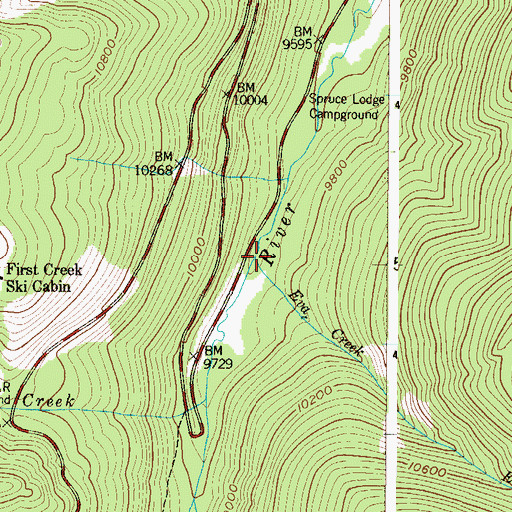 Topographic Map of Robbers Roost Campground, CO