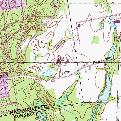 Topographic Map of Field Club of Longmeadow, MA