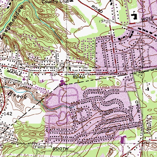 Topographic Map of Greenwood Park, MA