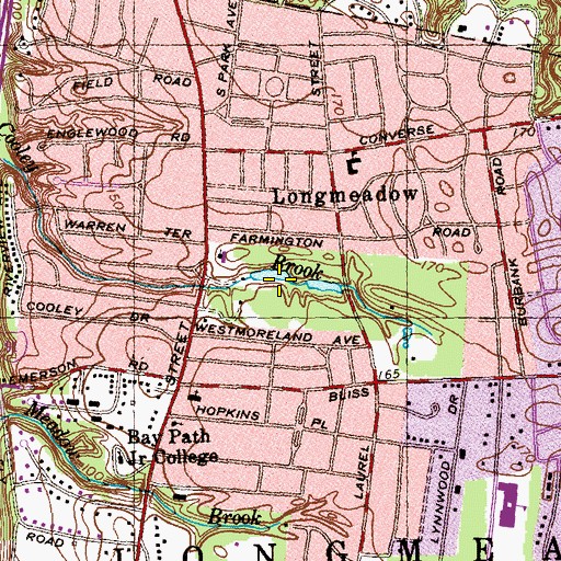 Topographic Map of Laurel Park, MA