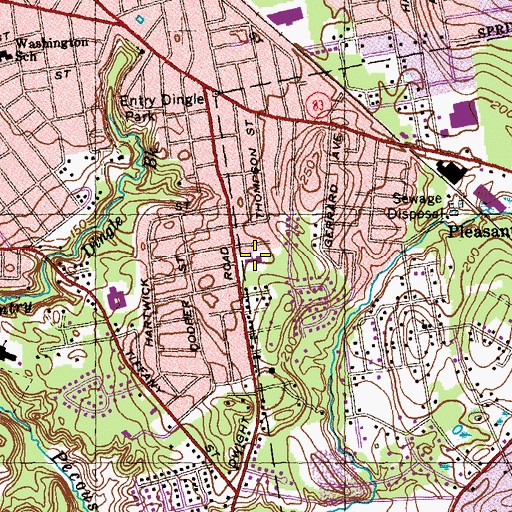 Topographic Map of Saint Pauls Church, MA