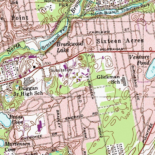 Topographic Map of Windham Hall, MA