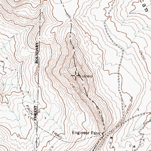 Topographic Map of Darley Mountain, CO