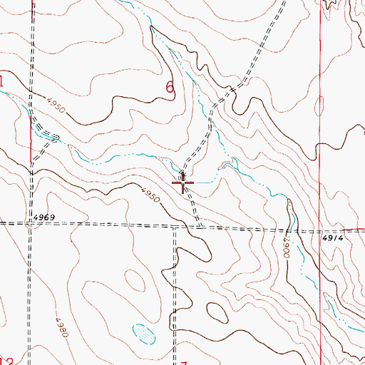 Topographic Map of Seven Cross Windmill, CO