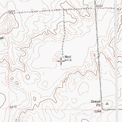 Topographic Map of Gap Water Well, CO
