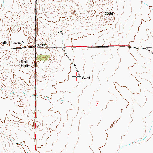 Topographic Map of Lonestar Water Well, CO