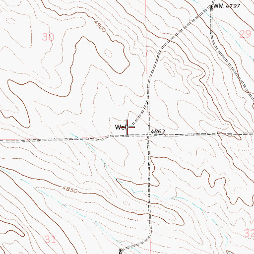 Topographic Map of Ida Well, CO