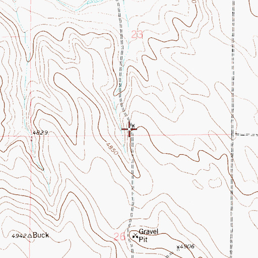 Topographic Map of Hilltop Windmill, CO