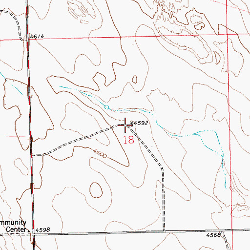 Topographic Map of Dipping Windmill, CO