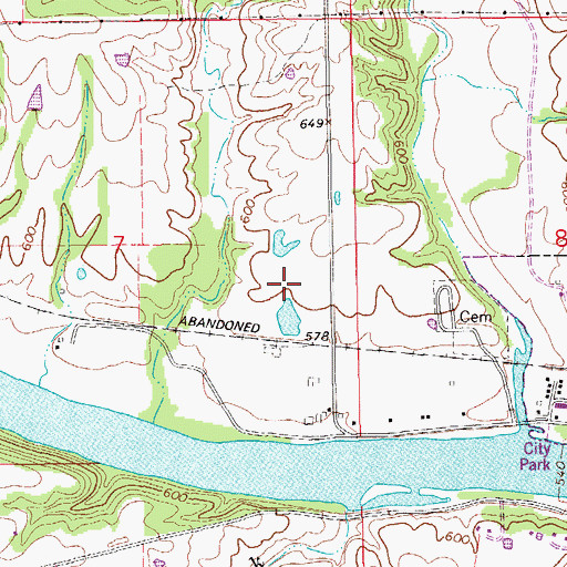 Topographic Map of New Lexington Cemetery, IA