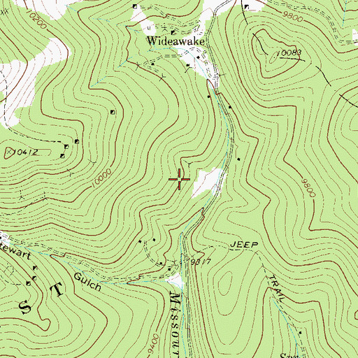 Topographic Map of Gilpin County, CO
