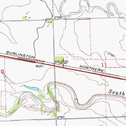 Topographic Map of Phillips County, CO