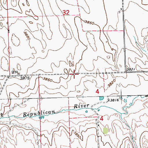 Topographic Map of Yuma County, CO