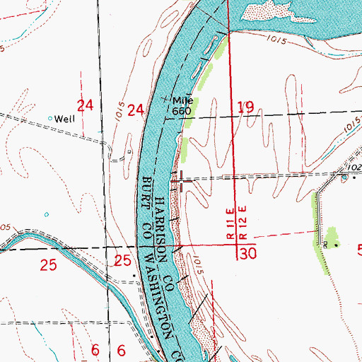 Topographic Map of Remington Boat Launch, IA