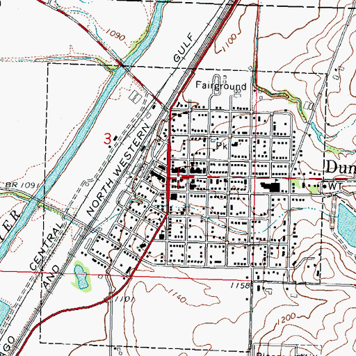Topographic Map of Dunlap Family Medicine Clinic, IA