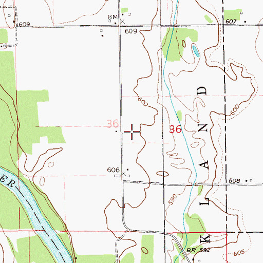 Topographic Map of Orono Cemetery, IA