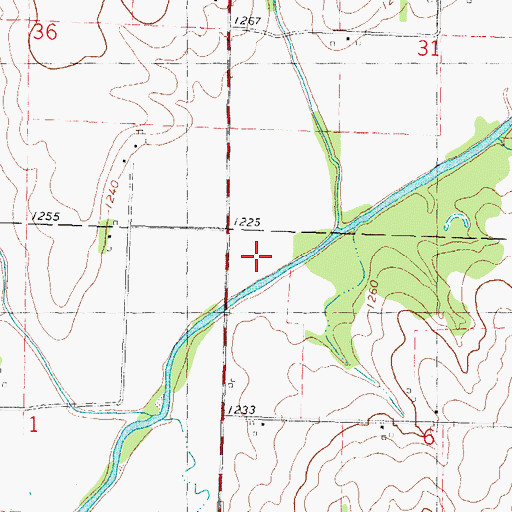 Topographic Map of Botany Post Office (historical), IA