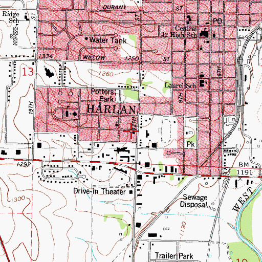 Topographic Map of Christs Church, IA