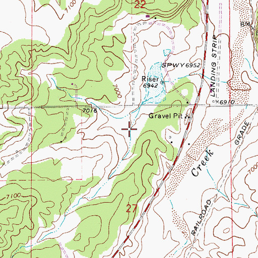 Topographic Map of Kiowa Creek Watershed 2-J-10 Reservoir, CO