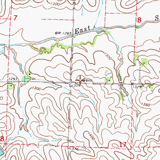 Topographic Map of Bockelmann Family Cemetery, IA