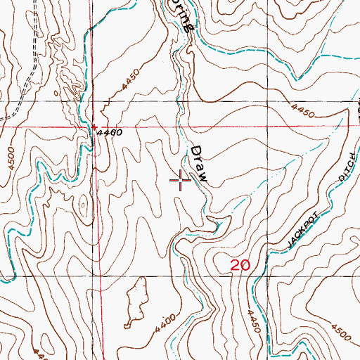 Topographic Map of Bettale Number 1 Dam, CO