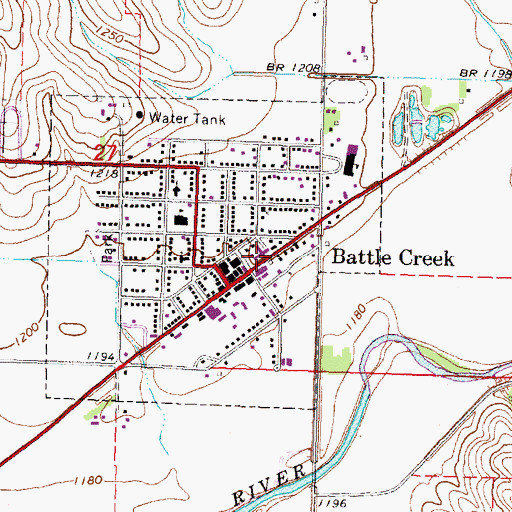 Topographic Map of Pale Willow Care Center, IA
