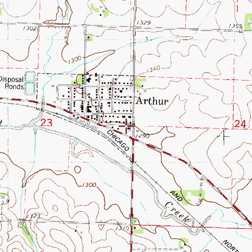Topographic Map of Noah Webster Christian Academy, IA