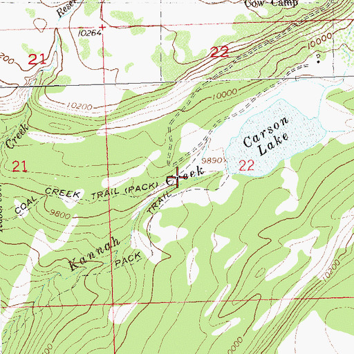 Topographic Map of Hogchute Reservoir, CO