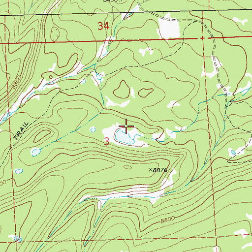 Topographic Map of King Number 1 Dam, CO
