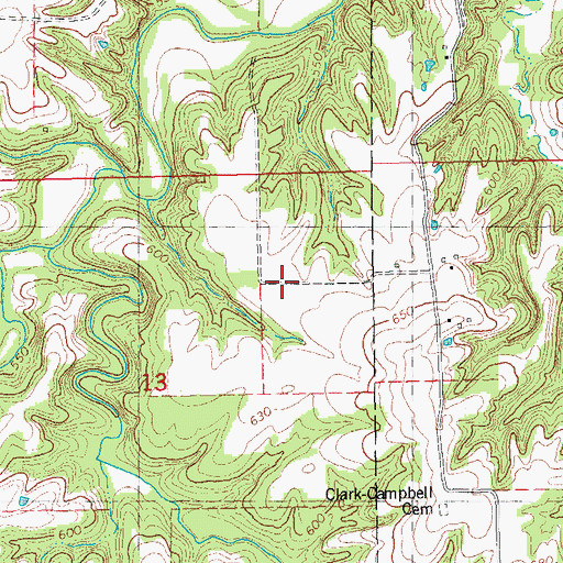 Topographic Map of Pit 16 Cedar Creek Mine, IL