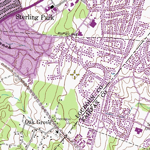 Topographic Map of Forest Grove Elementary School, VA