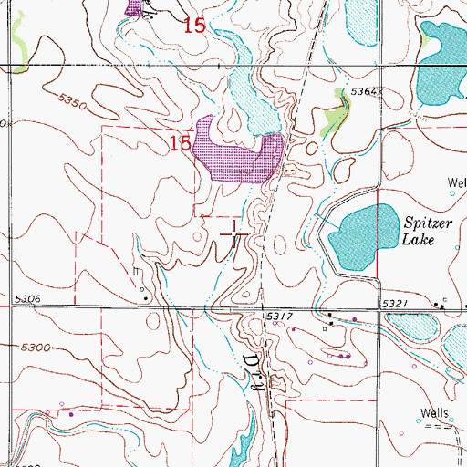 Topographic Map of Mattingly Dam, CO