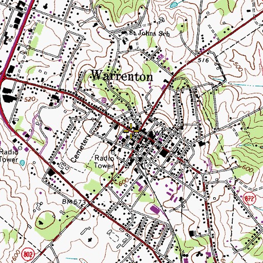 Topographic Map of Old Jail Museum, VA