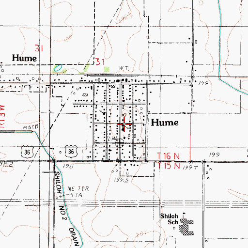 Topographic Map of Saint Michaels Church, IL