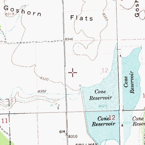Topographic Map of Lone Cone Dam, CO