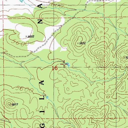 Topographic Map of Distill Tank, NM