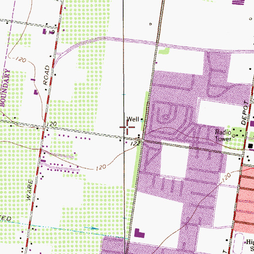 Topographic Map of McAuliffe Elementary School, TX