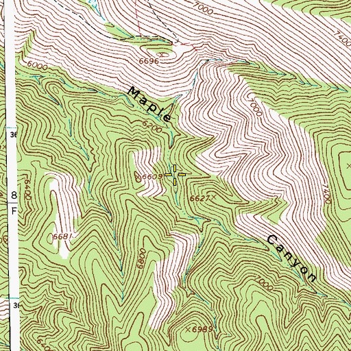 Topographic Map of Bear Spring, AZ