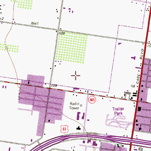 Topographic Map of Ramirez Elementary School, TX