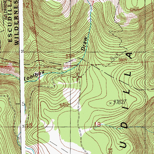 Topographic Map of Escundilla Trailhead, AZ