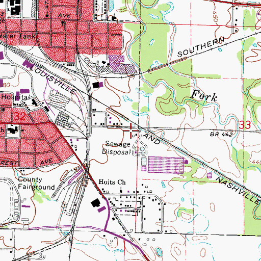 Topographic Map of Jefferson County Animal Shelter, IL