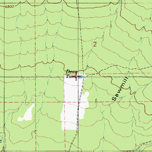 Topographic Map of Dean Tank, NM